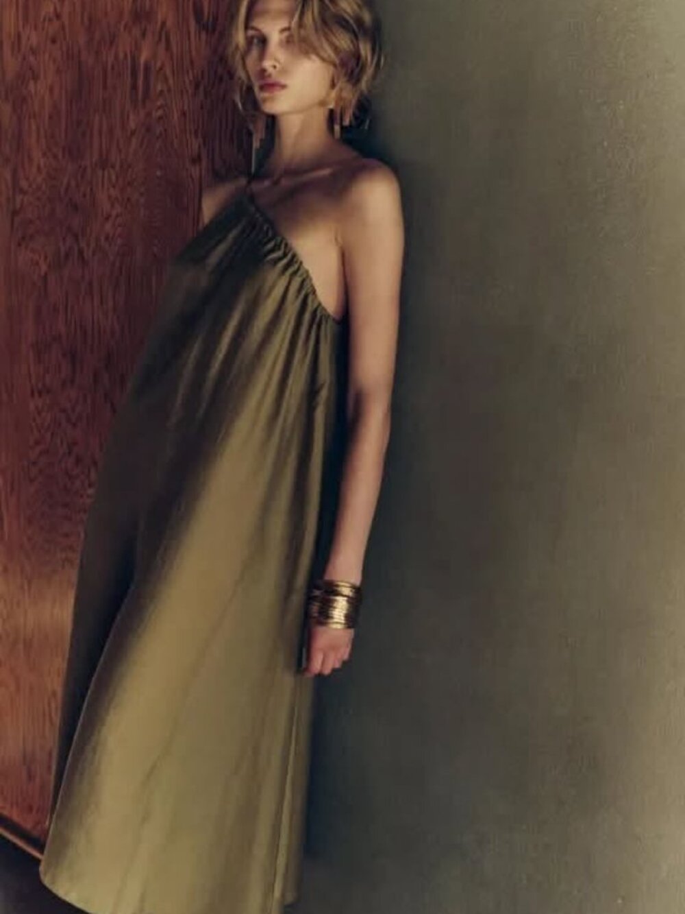 ZARA | NWT Asymmetrical Flowy One-Strap Dress (size M)